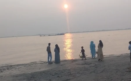 হেমন্ত শীতের সন্ধিক্ষণে নারিশা ঘাট, যেখানে জীবন ছুঁয়ে যায় পদ্মার অপার সৌন্দর্যে