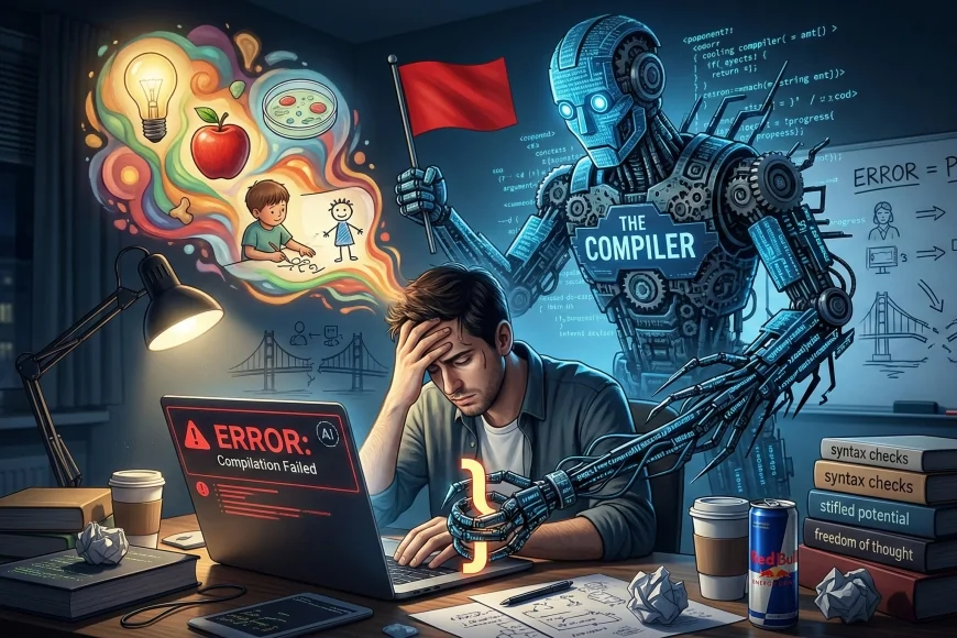 কম্পাইলারের কঠোর শাসনে মুক্ত চিন্তার মৃত্যু: ভুল করলে থামো — এটাই কি যোগাযোগ?