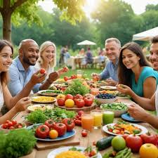 people eating food